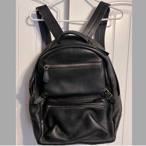 COACH Men's Black Bleecker Backpack in Pebbled Leather-70957